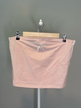 Hi Res Light Pink Bow Tube Top XL